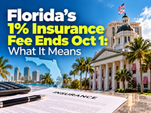 Florida 1% insurance policy fee ending October 1